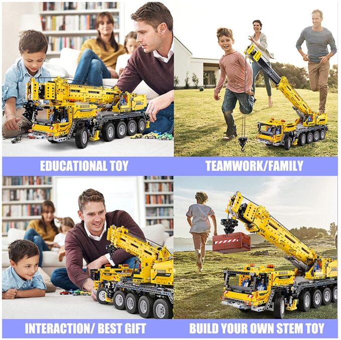 MOULD KING 13107 Remote Controlled Merchanical Crane - 2590 PCS - Image 5