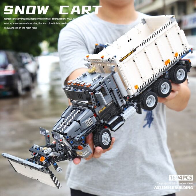 Mould King 13166 Snowplow Truck Building Toy Set - 1694 PCS - Image 5