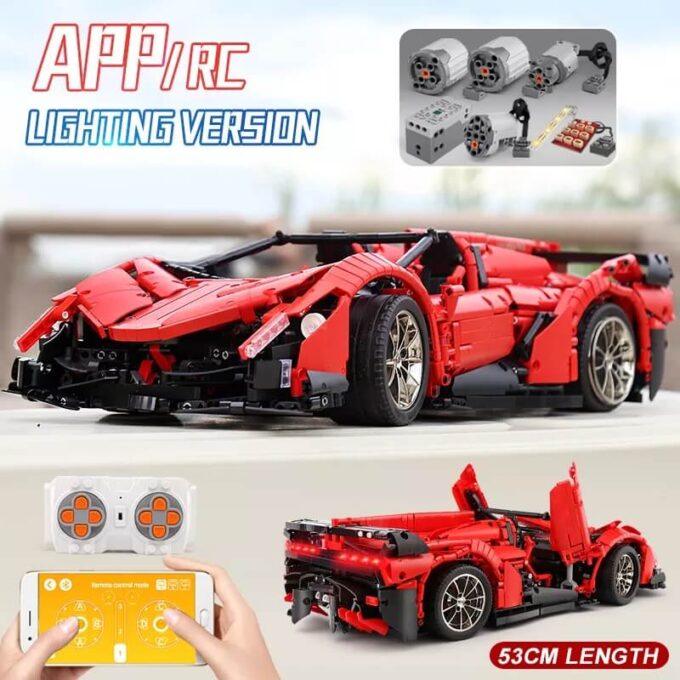 Mould King 13079 1:8 Scale Lamb Veneno Super Car - 2535 PCS - Image 10