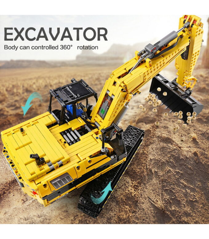 Mould King 13112 Mechanical Digger Motorized Excavator - 1830 PCS - Image 6