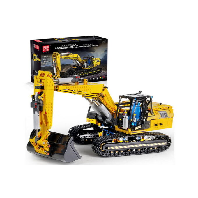 Mould King 13112 Mechanical Digger Motorized Excavator - 1830 PCS